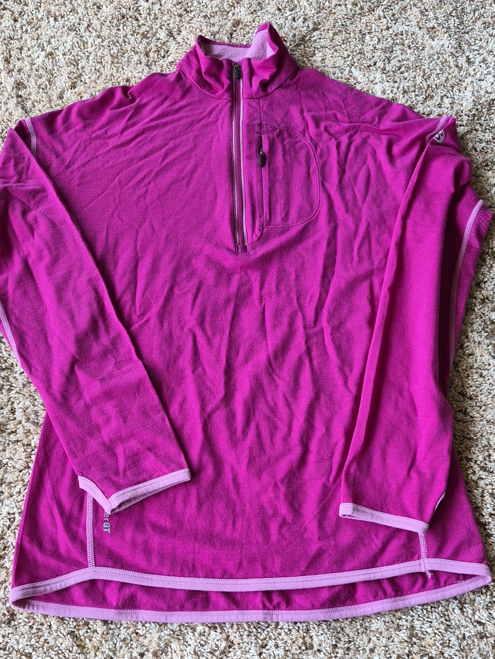 Icebreaker Women's Bright Magenta Quarter-Zip Fleece Pullover